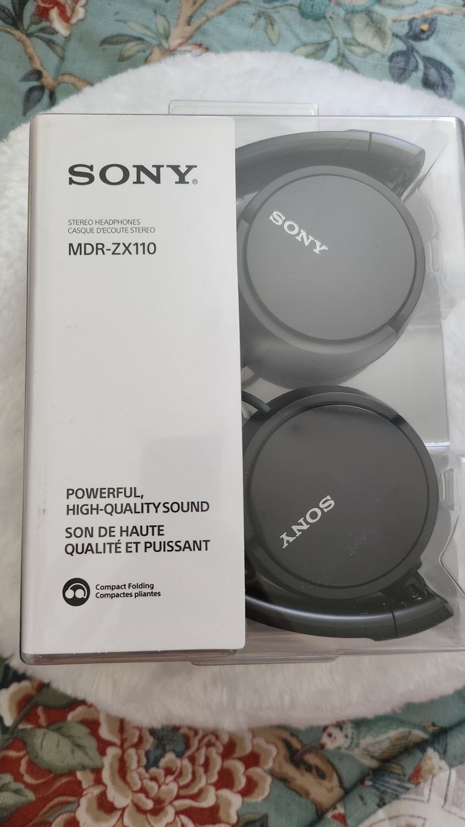 Sony MDR-ZX110 Stereo Headphones - Powerful, High-Quality Sound with Compact Folding Design