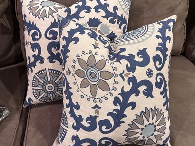 Darling pair of Pottery Barn throw pillows $25/pair