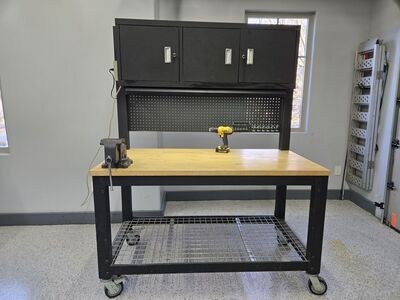Heavy Duty Shop Workbench - Work station for garage or shop, tool storage cabinet
