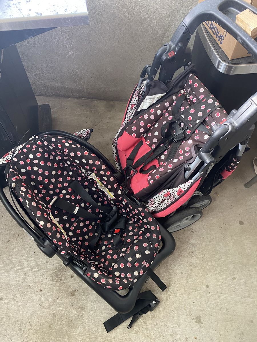 Minnie Mouse car seat, base, stroller