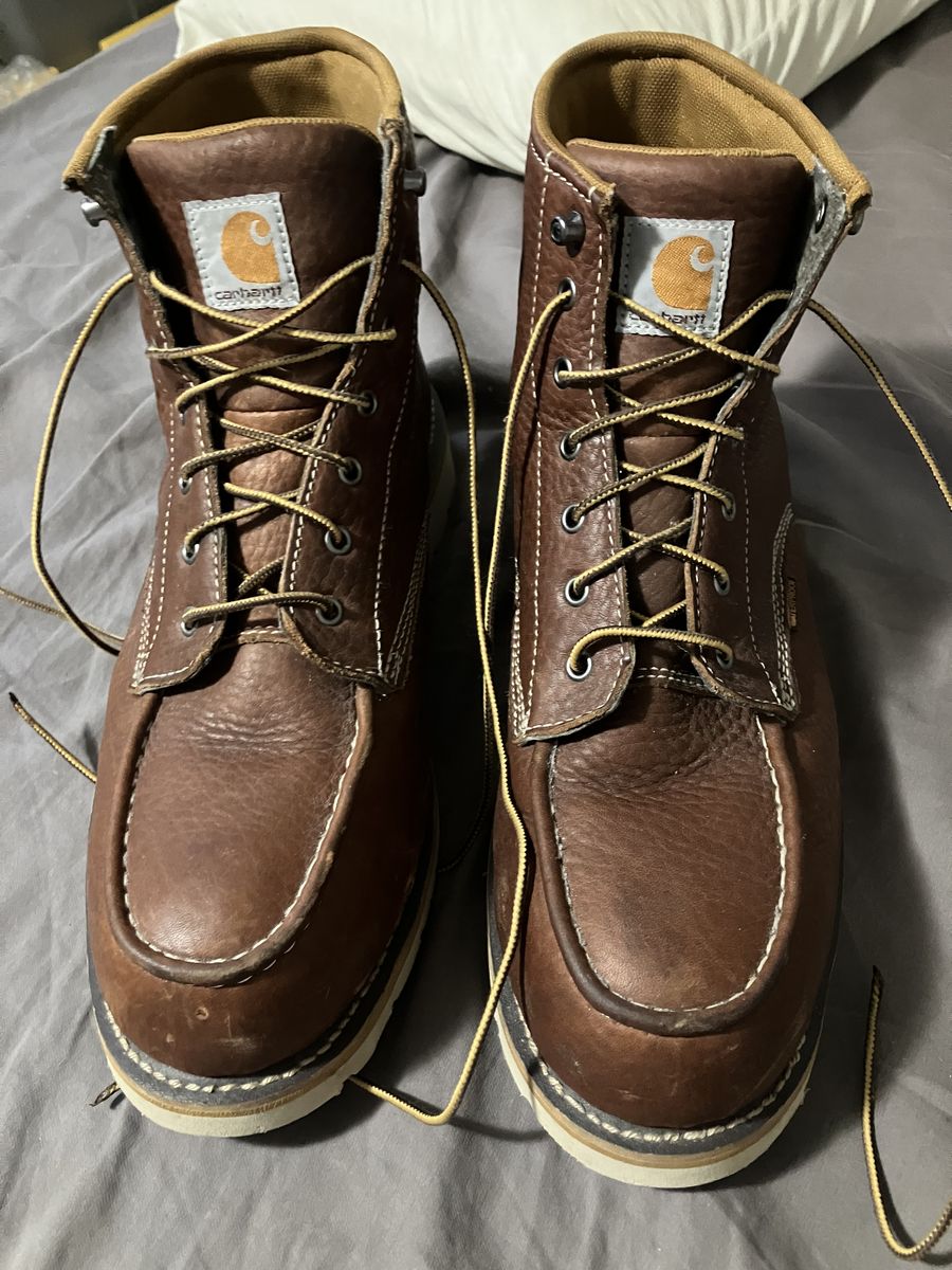 Carhartt steel toe work boots size 14.