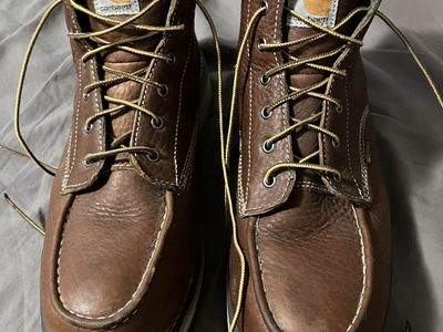 Carhartt steel toe work boots size 14.