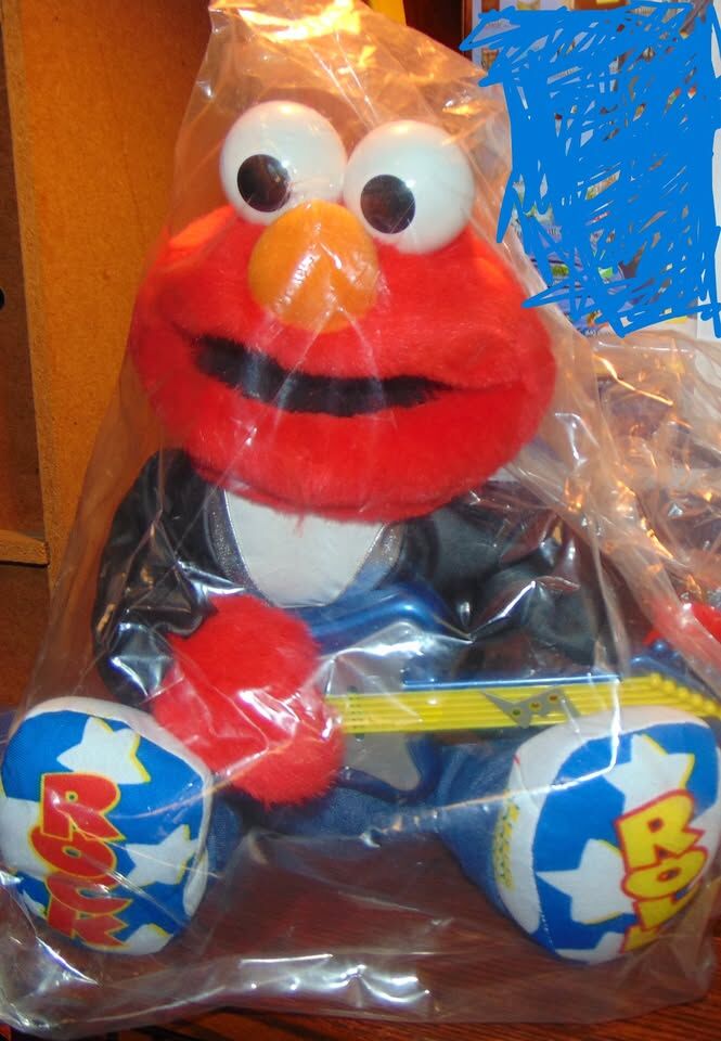 Rock N Roll Singing Elmo Sesame Street Tyco- 1997
