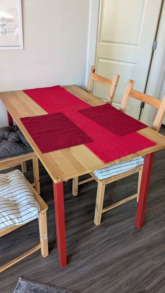 IKEA INGO Dining Table and 4 IVAR Chairs