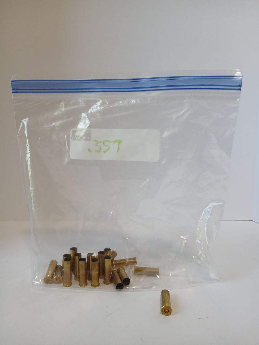 .357 Magnum Brass Lot, Spent Shell Casings, Reloading, GFL Fiocchi Headstamp, All Single Shot