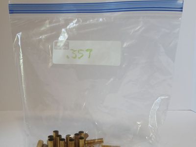 .357 Magnum Brass Lot, Spent Shell Casings, Reloading, GFL Fiocchi Headstamp, All Single Shot