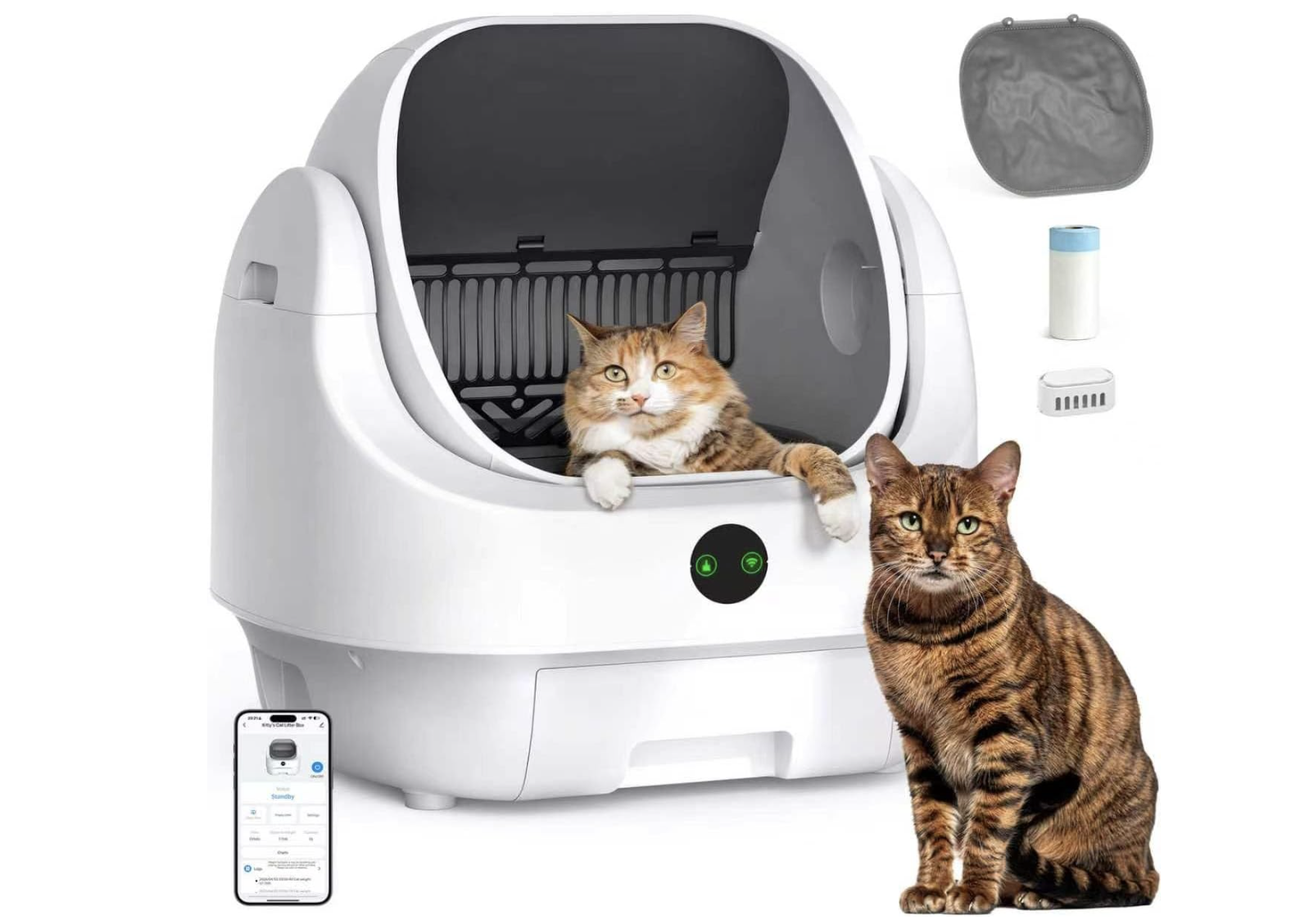 New in box Open-Top Automatic Litter Box, Odor Control, Ready to Use, Self Cleaning Litter Box, Large