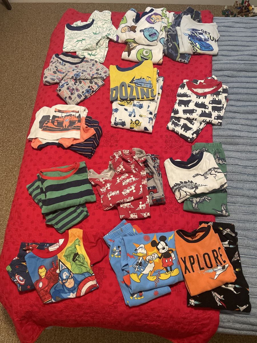 Boys Size 5 and 6 Pajamas - Disney, Marvel, Dinosaurs, Trucks, Monsters