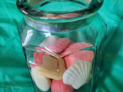 **NEW/VINTAGE SOAP IN GLASS CONTAINER**