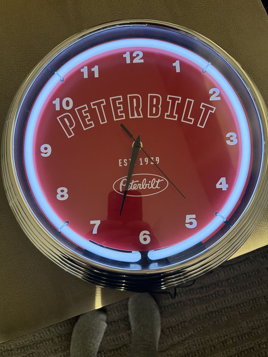 Neon Perterbilt wall clock