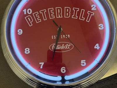 Neon Perterbilt wall clock