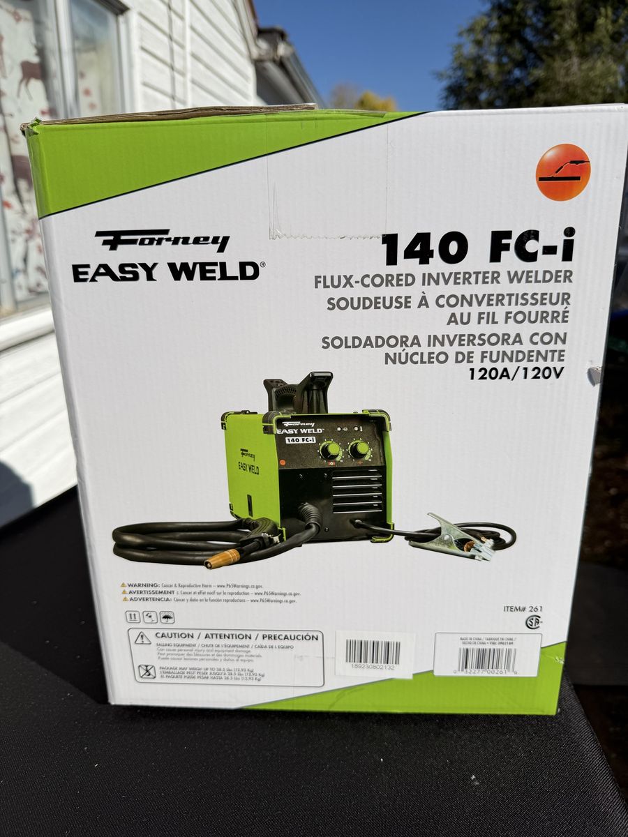 Forney Easy Weld 140 FC-i Flux-Cored Inverter Welder 120A/120V - Up to 1/4" Welding Capacity