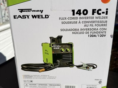 Forney Easy Weld 140 FC-i Flux-Cored Inverter Welder 120A/120V - Up to 1/4" Welding Capacity