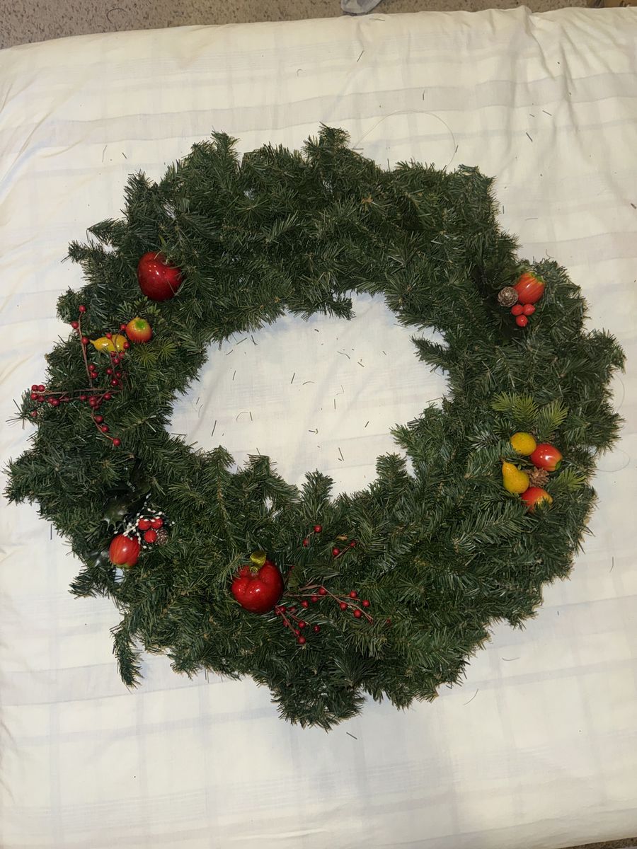 Beautiful Artificial Christmas Wreath - Estate Sale
