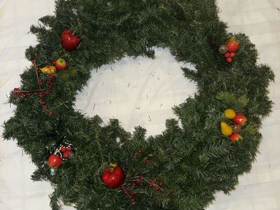 Beautiful Artificial Christmas Wreath - Estate Sale