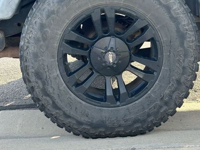 Jeep Wrangler Tires- Goodyear Wrangler UltraTerrain AT Tires with Rims - LT285/70R17