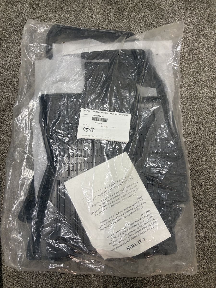 Genuine Subaru Outback/Legacy 18MY High-Wall All-Weather Floor Mats Set (J505SAL410)