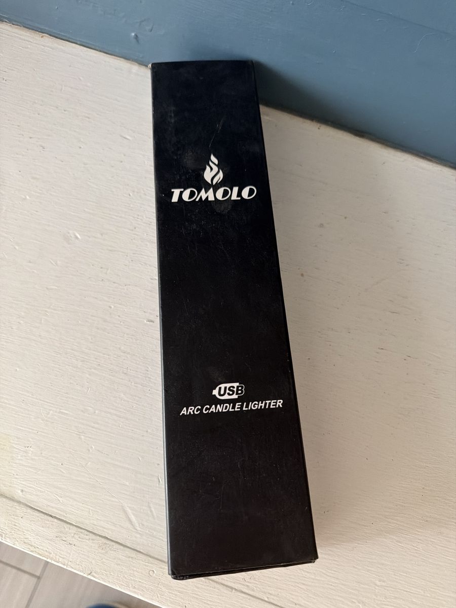 TOMOLO USB Arc Candle Lighter - Rechargeable Flameless Electric Lighter, Black
