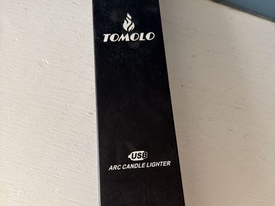 TOMOLO USB Arc Candle Lighter - Rechargeable Flameless Electric Lighter, Black