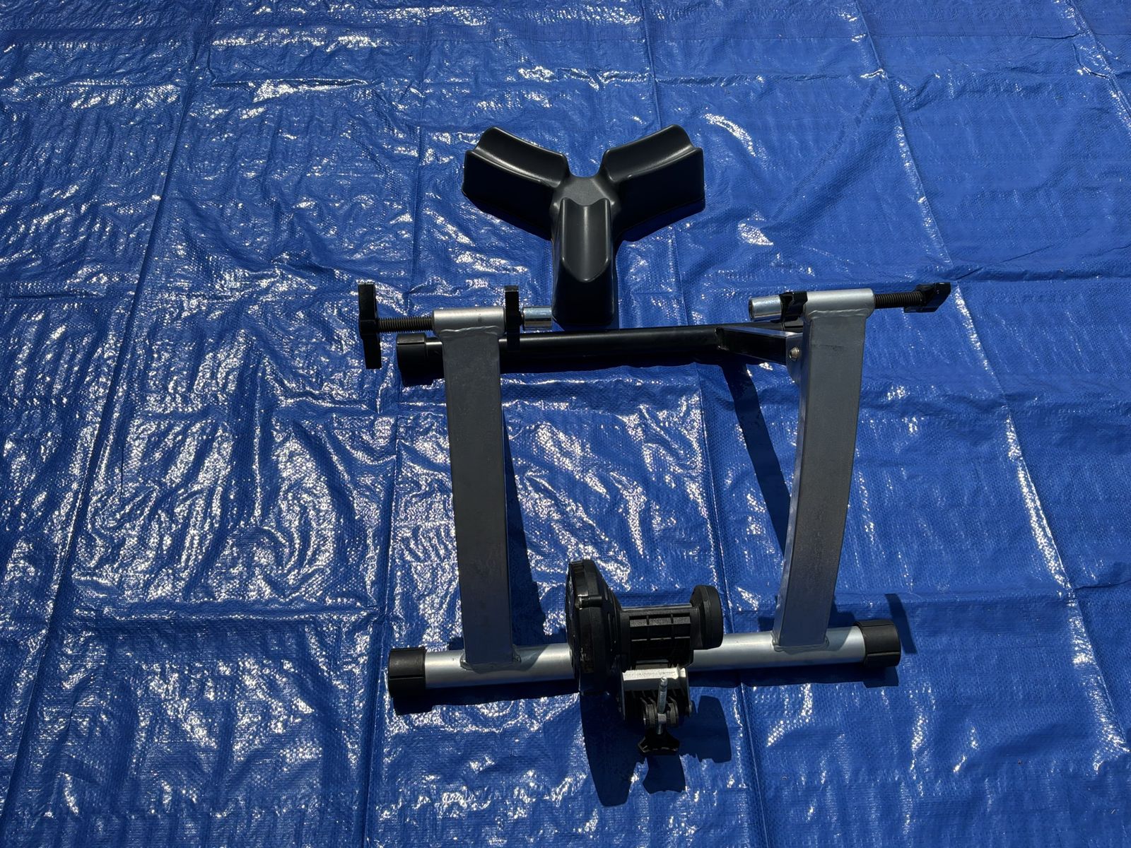 Indoor Bicycle Trainer Stand with Front Wheel Riser Block