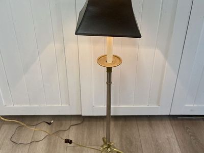 Antique Vintage Brass Table Lamp - Candlestick Design