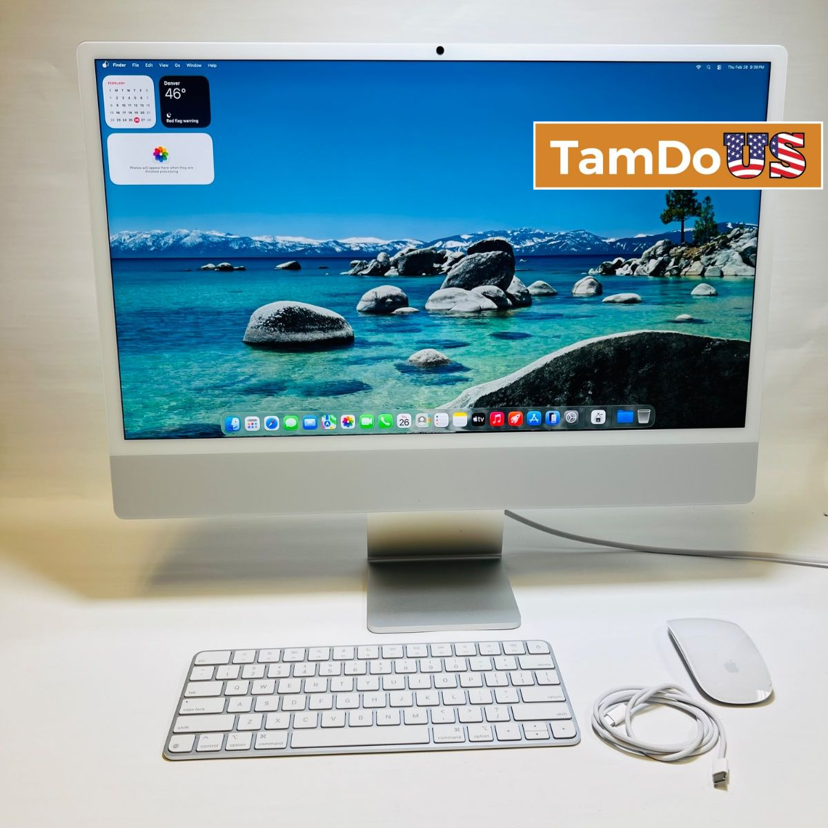 iMac (24-inch, 2024) Apple M4 Chip, 8-Core GPU, 16GB, 256GB SSD, Silver