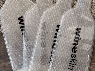 WineSkin Bubble Wrap Travel Protection Bags for Wine & Liquor Bottles - Set of 5