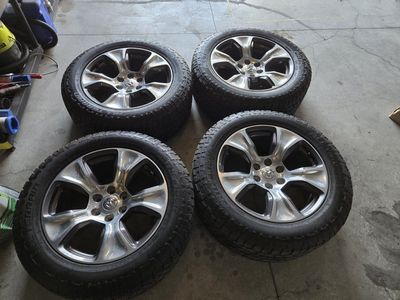 2019-2025 Ram 1500 OEM 20" Chrome Wheels & Tires Set w/ TPMS (6x139.7) - Factory Takeoffs