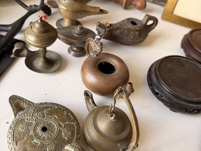 Lot of Antique Oil Lamps