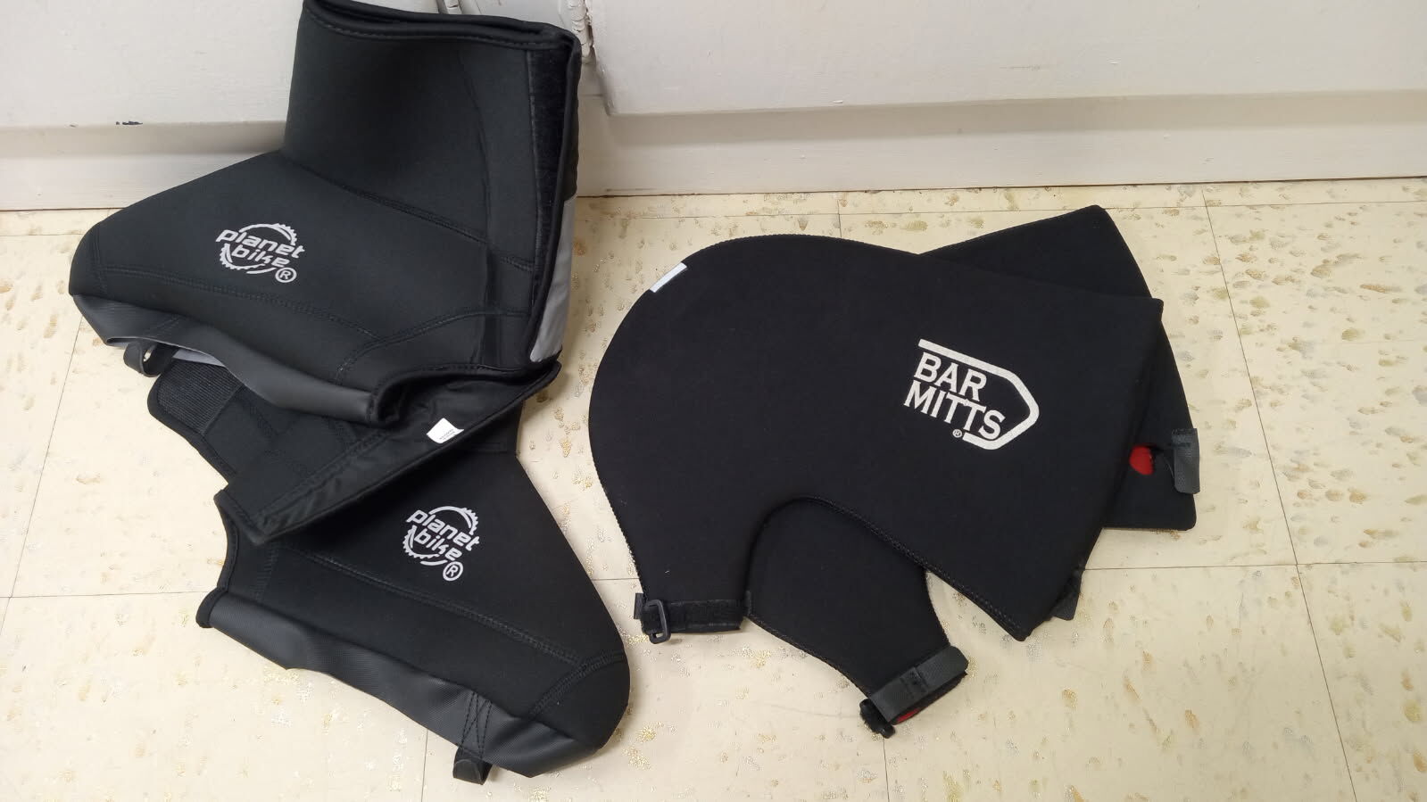 Drop Bar Mitts and Planet Bike Shoe Covers