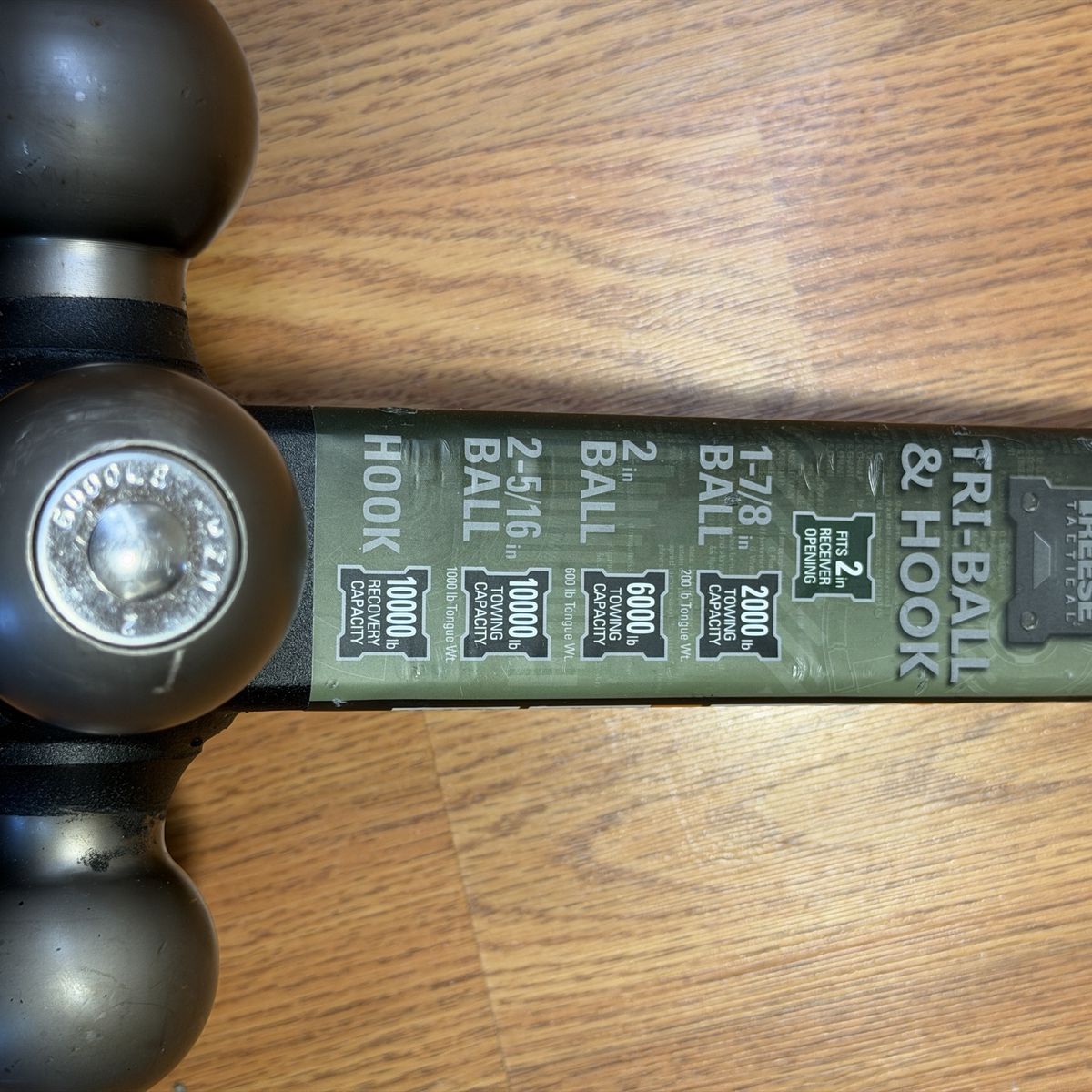 Reese Tactical Tri-Ball Hitch with Hook