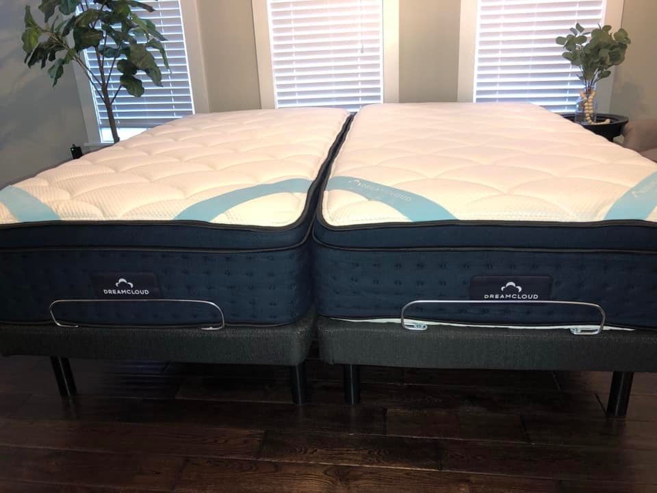 DreamCloud Premier Memory Foam Split King Mattress— Adjustable Base Available