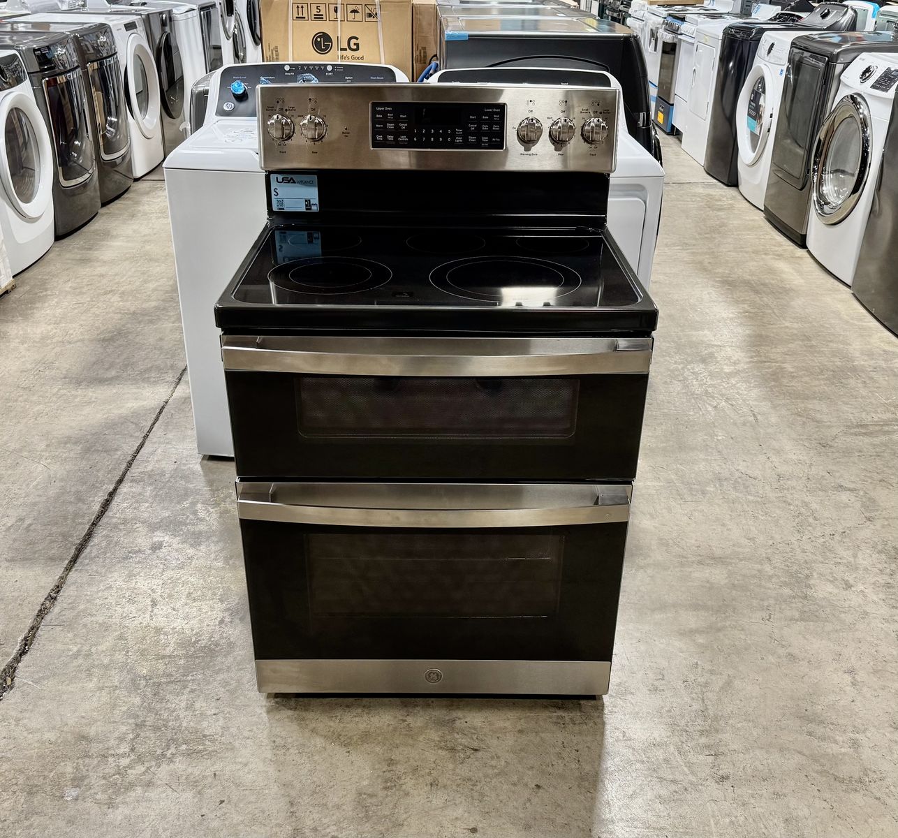 GE ELECTRIC DOUBLE WALL OVEN WITH CONVECTION