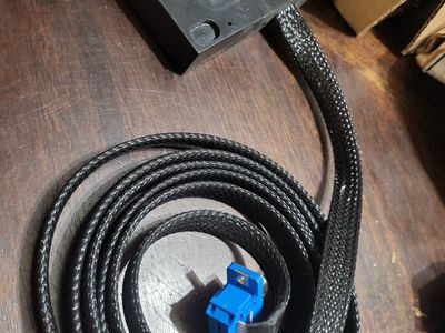 New Black Electronic Device with Blue DB9 Connector Cable and Magnetic Mounts