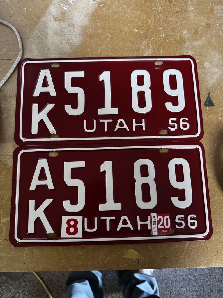 1956 License Plates