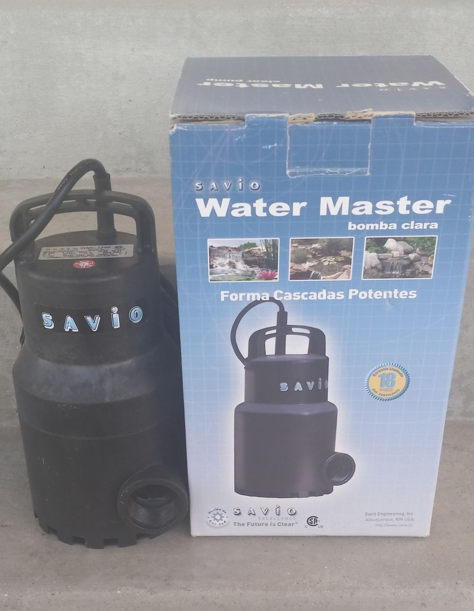 SAVIO Water Master WMC-1740 Submersible Pump for Ponds, Fountains & Waterfalls - 1480 gph, 20 ft Head