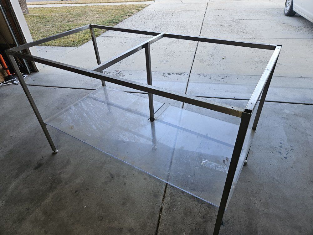 Stainless steel welded table frame
