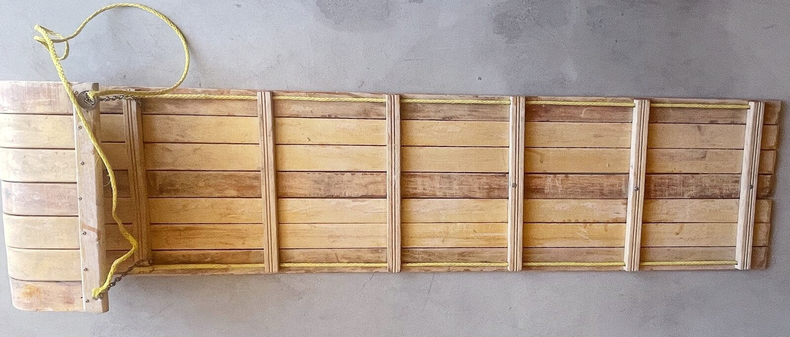 6 Foot Classic Wood Toboggan Sled for 1 to 3 Riders