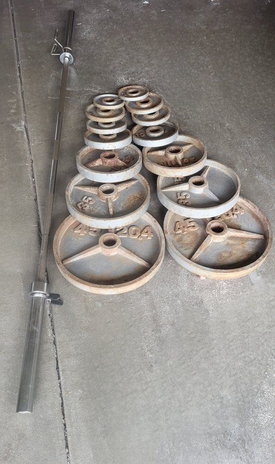 255 pounds of weights