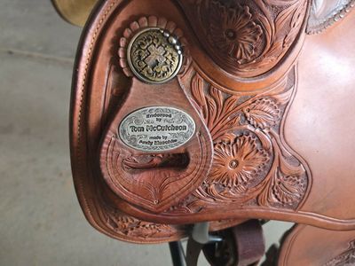 ANDY MASCHKE REINING SADDLE TOM MCCUTCHEON ENDORSED