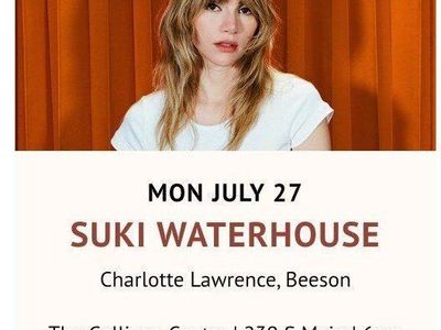 Suki Waterhouse Concert Tickets - July 27th at The Gallivan Center w/ Charlotte Lawrence, Beeson