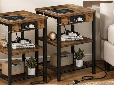 End Tables with Charging Station – Set of 2- USB