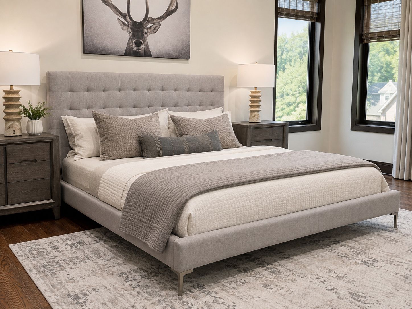 Four Hands King Upholstered Bed – New