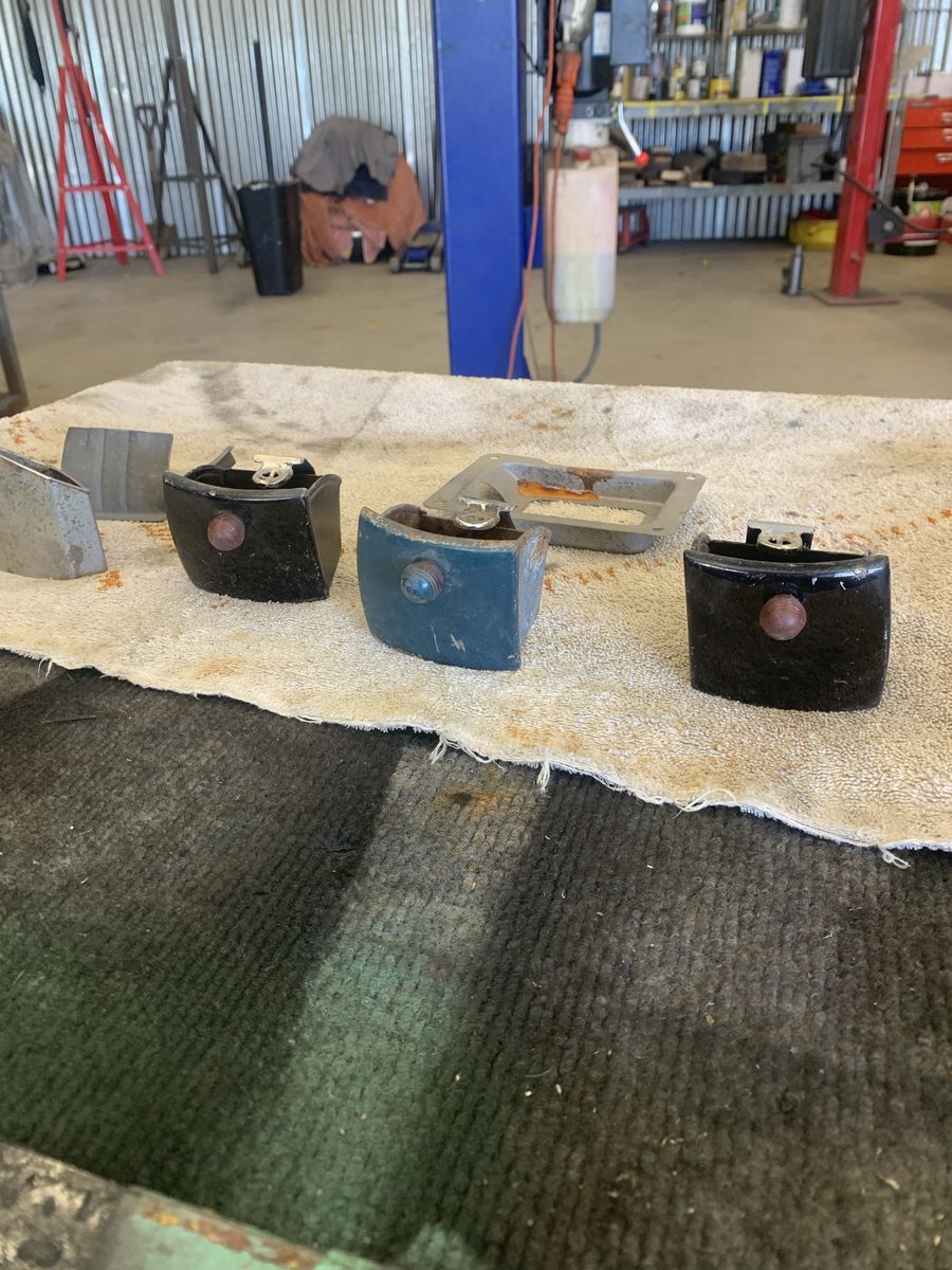 1940 ford car ash trays & clock bezel