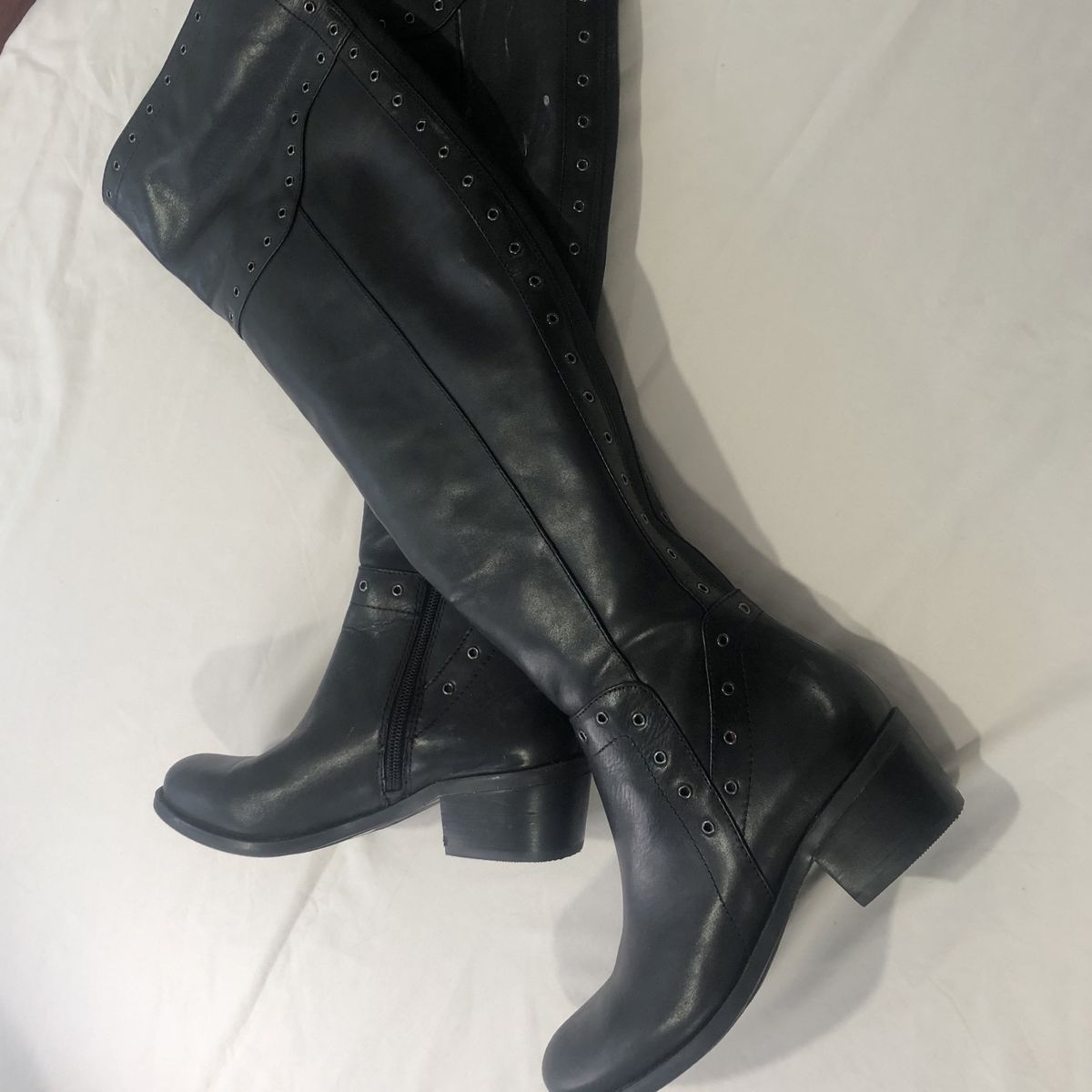 LEATHER RIDING BOOTS Size 6