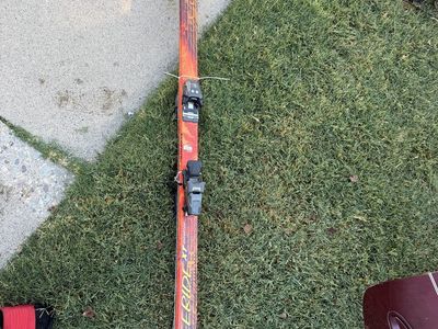 Dynamic Freeride XT Skis with Bindings - 160cm, Orange/Yellow