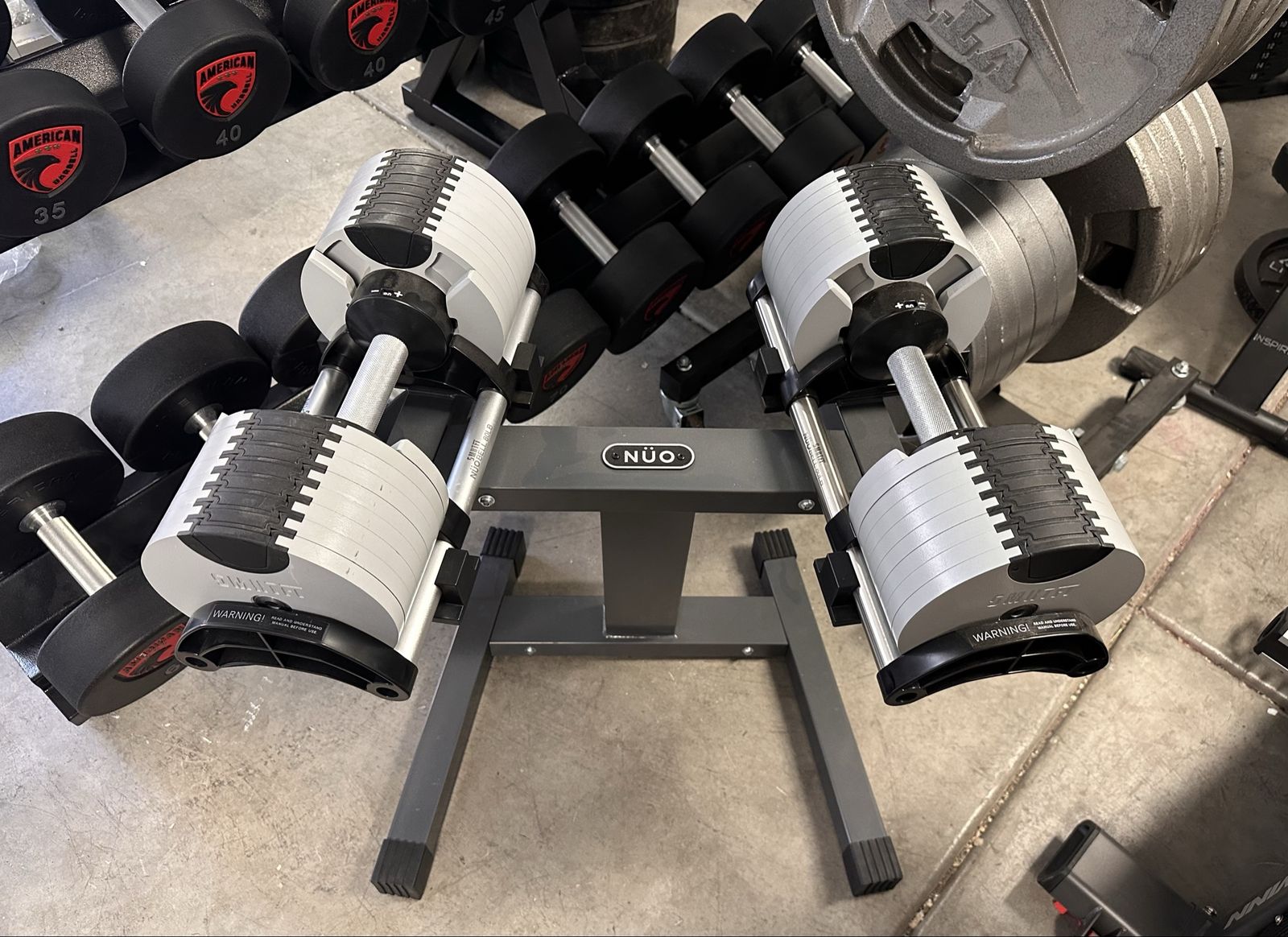 SMRTFT Nuobell 5-80LB Adjustable Dumbbell Set & Stand