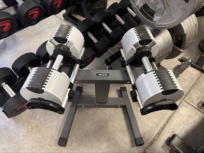 SMRTFT Nuobell 5-80LB Adjustable Dumbbell Set & Stand