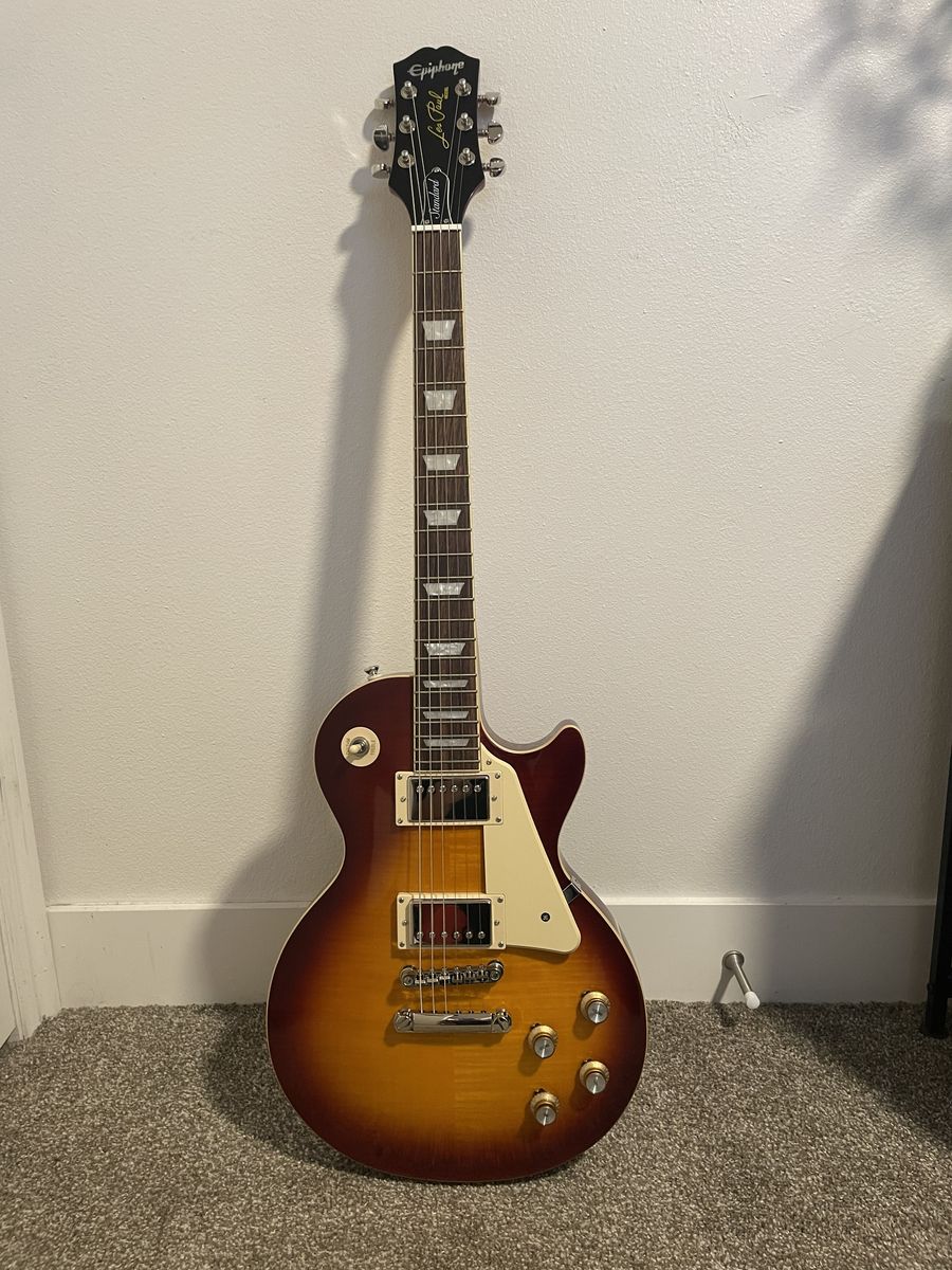 Epiphone Les Paul 60's Standard Iced Tea w/ Soft Gator Case and Leather Strap