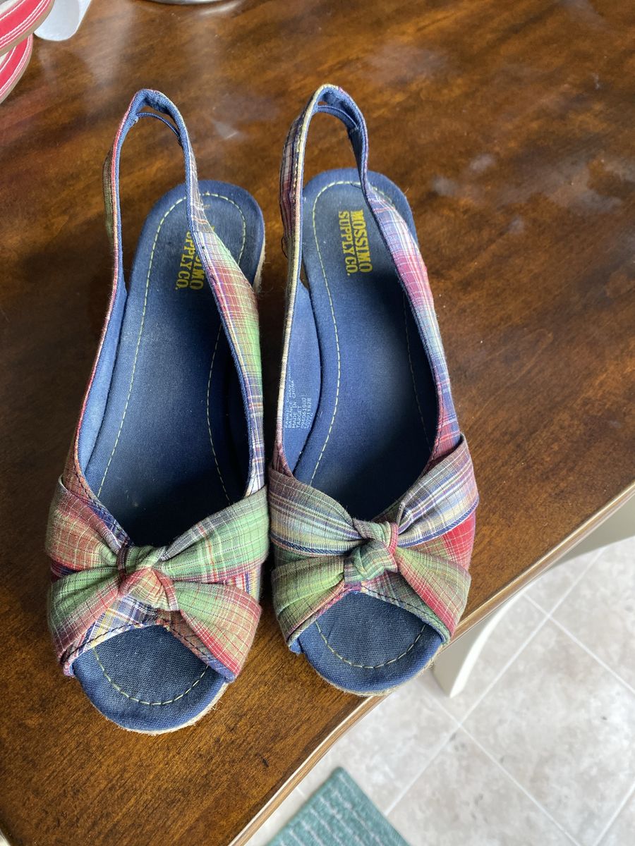 Cute plaid wedges